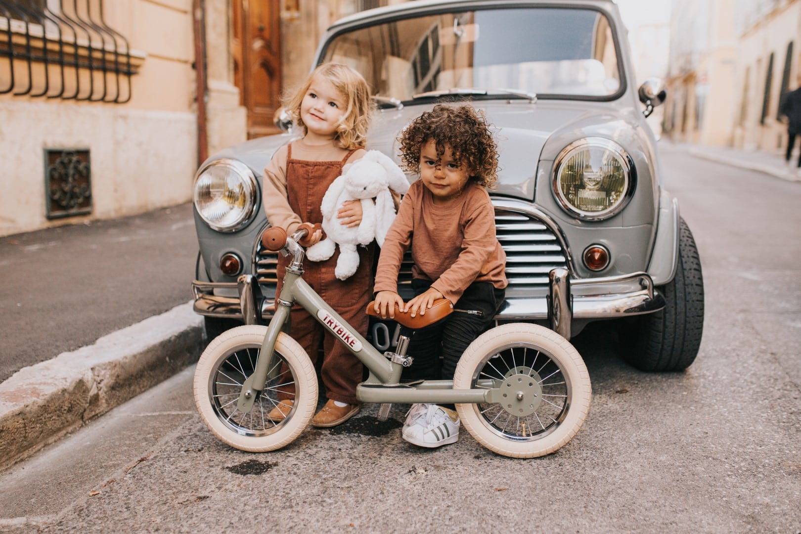 Trybike - Loopfiets Steel Vintage - matgroen met chrome - Afbeelding 3