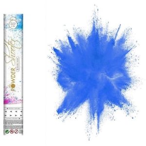 Holi powder shooter gender reveal blauw (30cm)