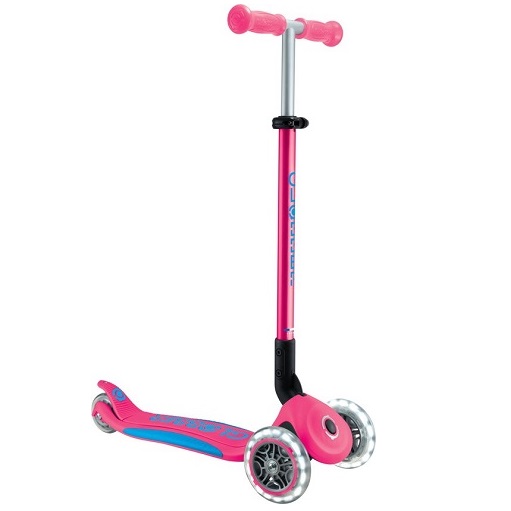 Globber - Primo Foldable Plus Lights Fuchsia