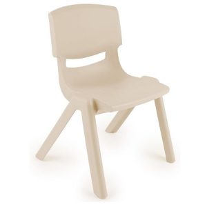 Stoeltje PVC ivoor wit beige – stevig -zithoogte 28cm
