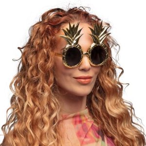 Partybril ananas goud