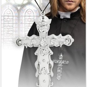 Ketting priester kruis zilver