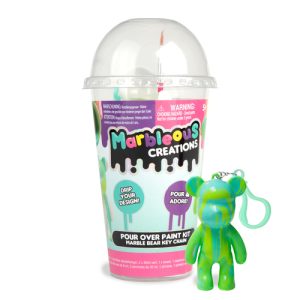 Marble Bear pouring keyring set