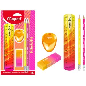 Maped – Stationery set “NEON” – 4delig