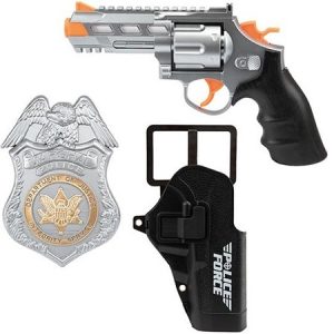 Politieset – pistool met holster en badge
