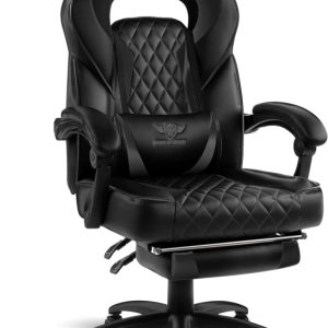 Gaming Stoel Mustang Leder Zwart