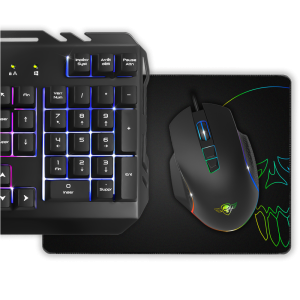 Gaming Set Toetsenbord + Muis + Muismat Zwart