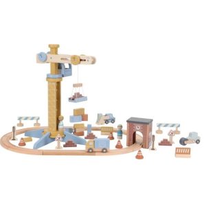 Little Dutch – Houten Kraanset Met Treinbaan