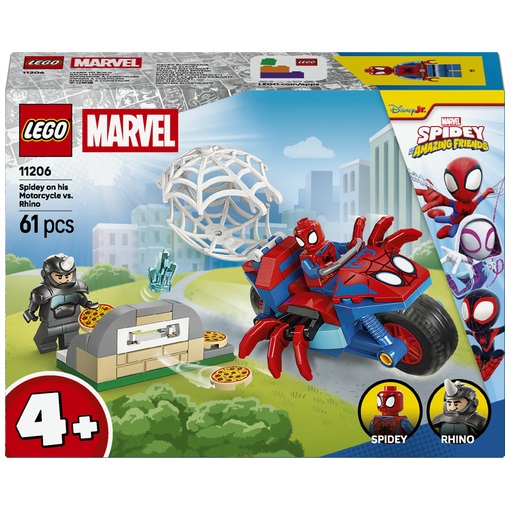 Lego Marvel - Spidey op zijn motor vs Rhino