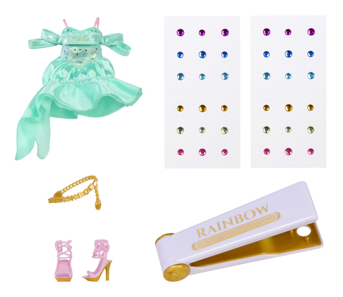 Rainbow High Be Dazzling-modepop - Céline Turquoise (groenblauw) - Afbeelding 3