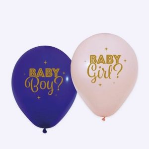 8 Latex Balloons 12″ 2-zijdig Gender Reveal