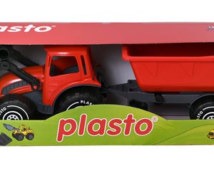 PLASTO Tractor with frontloader & trailer 56,5cm