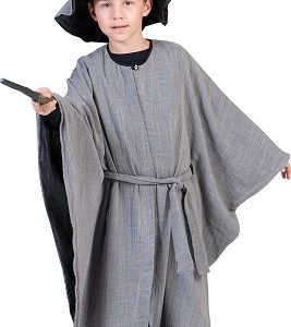 Haloween Verkleedpak “Grey Wizzard” mt 116