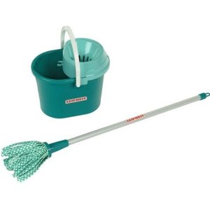 LEIFHEIT Schoonmaakset – 2-delig (mops op steel + emmer)