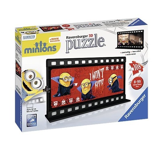 3D Puzzel 108st Filmstrook Minions Gone Batty