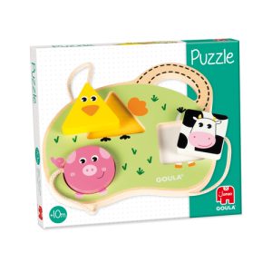 Goula – Houten (inleg)puzzel – Boerderijdieren