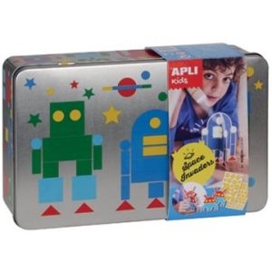 Apli Kids Sticker Spel metalen doos “Robots”