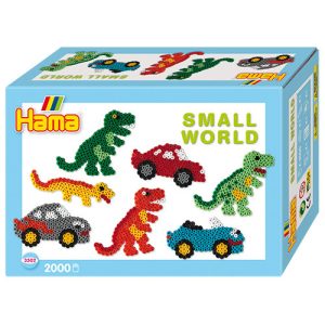 Hama Small World (strijkkralenset) – Dino/auto 2000stuks