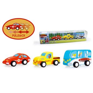 Scratch On The Road – 3 Pull-back auto’s onderweg