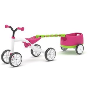 Quadie 4-wieler + trailer – pink