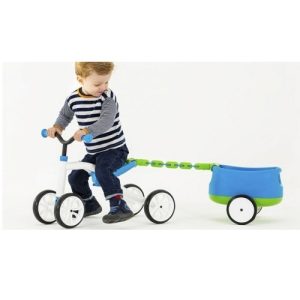 Quadie 4-wieler + trailer – blauw