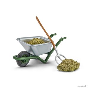 Schleich Kruiwagen met hooivork en hooi