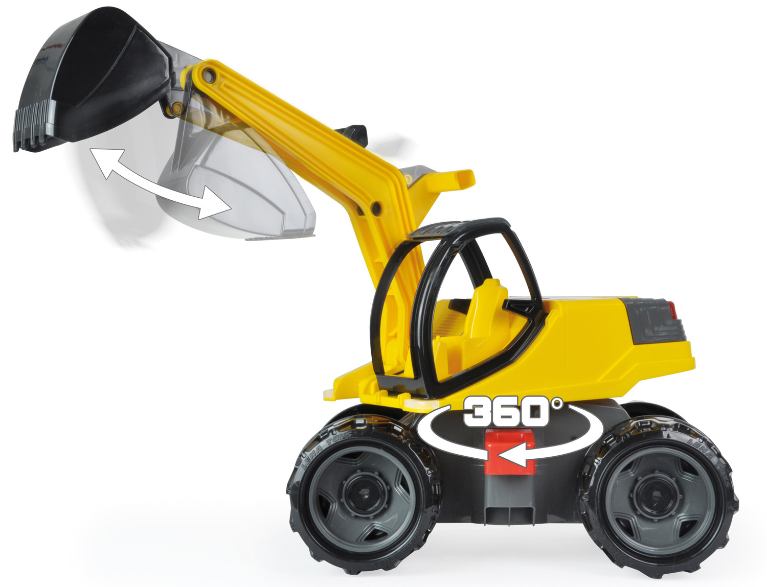 Giga Trucks Graafmachine PRO (zwart/geel) - 63cm - Afbeelding 8