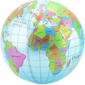 Outdoor Fun – Strandbal wereldbol Ø 35cm