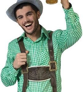 Geruit Hemd Tirol – 52/54 (wit/groen)