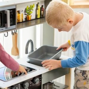 Keuken (hout) Miele met licht/geluid + accessoires