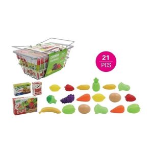 Fruitset in metalen mandje