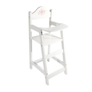 Poppenstoel (hout) 215x265x530mm – wit