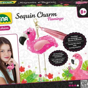 Sequin charm flamingo