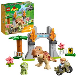 LEGO DUPLO T-rex en Tricratops dinosaurus ontsnapping – 10939