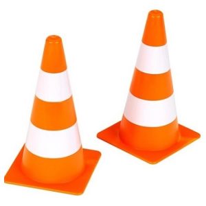 Verkeerskegels (oranje/wit) – 10stuks