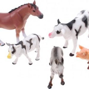 Animal World Boerderijdieren in zak – 6stuks
