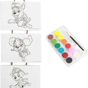 Paw Patrol – Schilderset (3x canvas aan touw + verf)