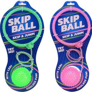 Enkelspringbal met licht (assorti)