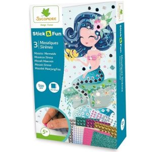 Sycomore Stick & Fun Mosaics – Zeemeerminnen (3 mini mozaïeken) 500stuks
