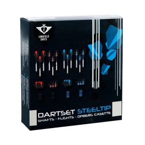 Longfield darts 4 sets steeltip nickelplated brass 21-23gr