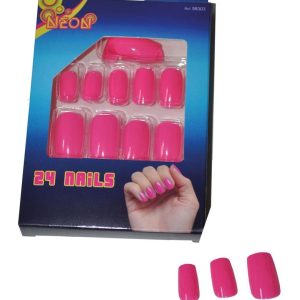 Kunstnagels 24stuks – Fluo roze