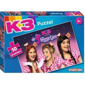 K3 – Puzzel (50stuks) De 3 biggetjes