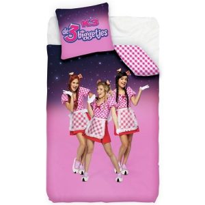 K3 – Dekbedovertrek “De 3 biggetjes” 100% katoen (140x200cm)