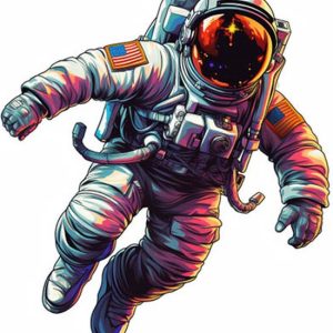 2D Rainbow Wooden Puzzel (200stuks) – Astronaut