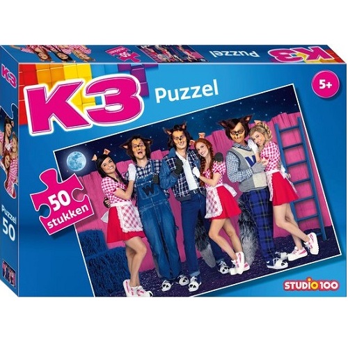 K3 - Puzzel (50stuks) De 3 biggetjes en de wolven