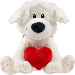 Samson hond Pluche met hartje 30 cm