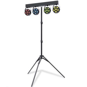 4 Discolampen LED op driepoot