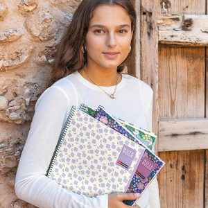 Notitieboek A4 “Nature” geruit 5mm Geruit 80blz 90gr – Violet