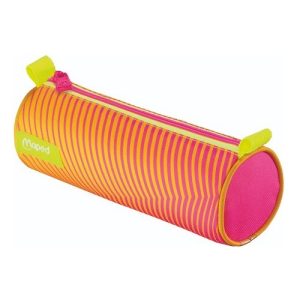 pennenzak fluo oranje-roze