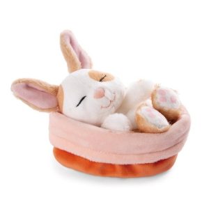 Knuffelkonijntje – karamelkleurig met stippen (12 cm)